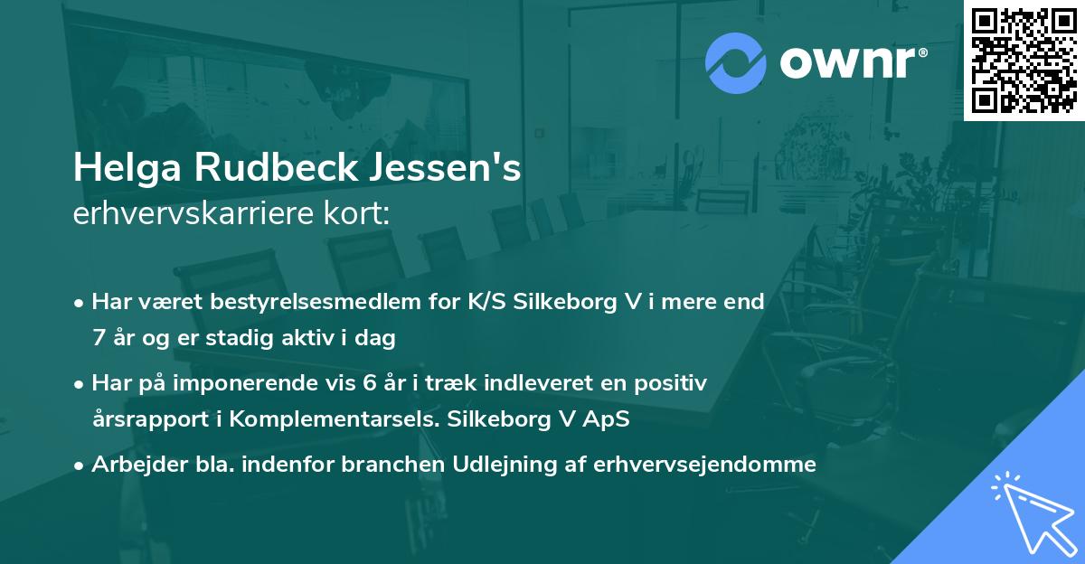 Helga Rudbeck Jessen's erhvervskarriere kort