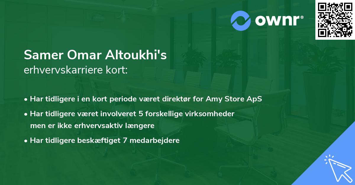 Samer Omar Altoukhi's erhvervskarriere kort