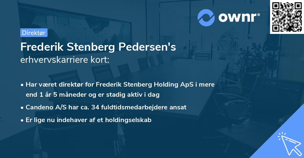 Frederik Stenberg Pedersen's erhvervskarriere kort