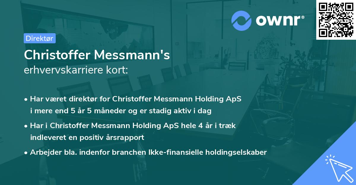 Christoffer Messmann's erhvervskarriere kort