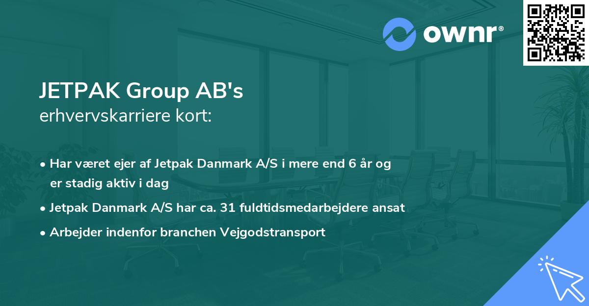 JETPAK Group AB's erhvervskarriere kort