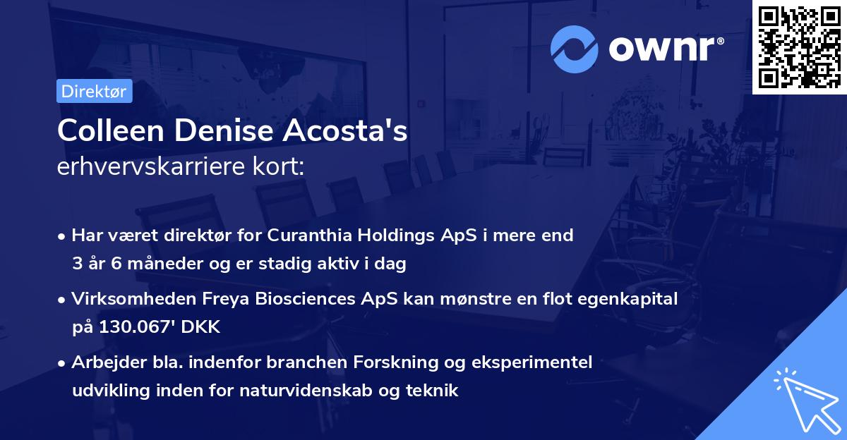 Colleen Denise Acosta's erhvervskarriere kort
