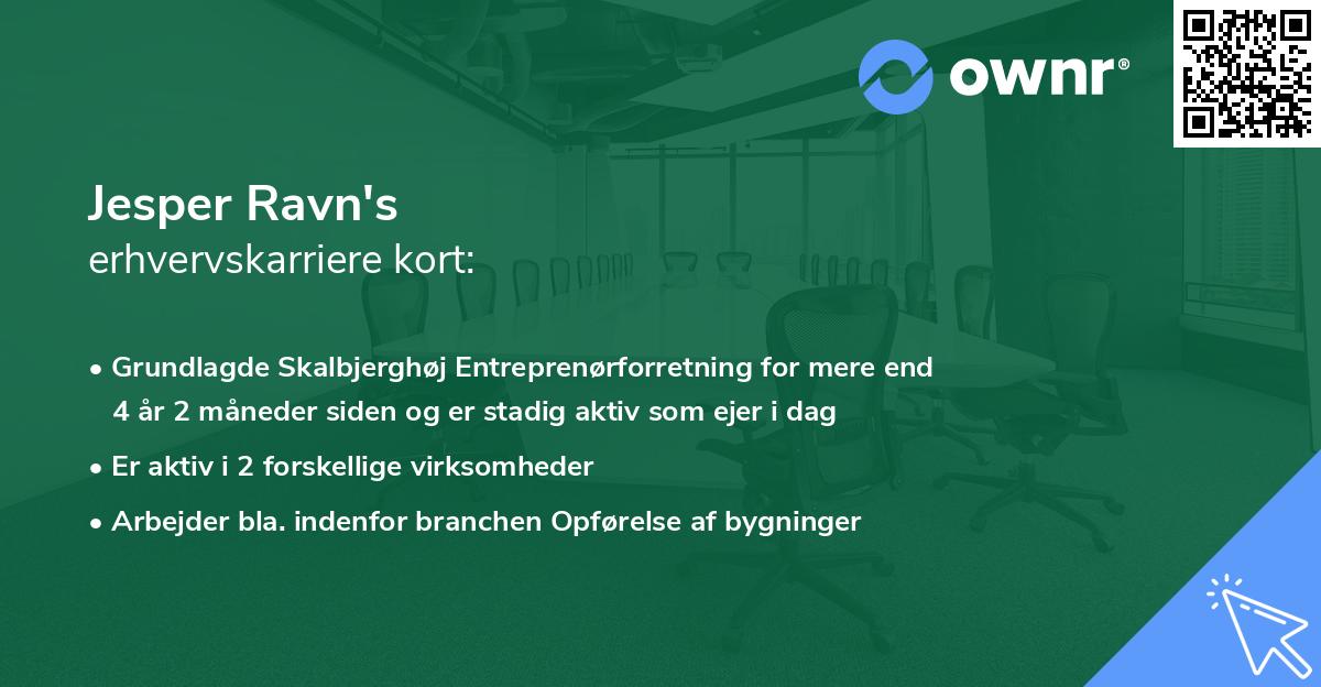Jesper Ravn's erhvervskarriere kort