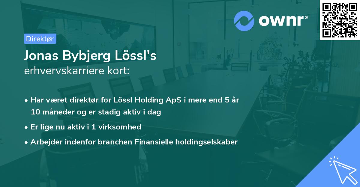 Jonas Bybjerg Lössl's erhvervskarriere kort