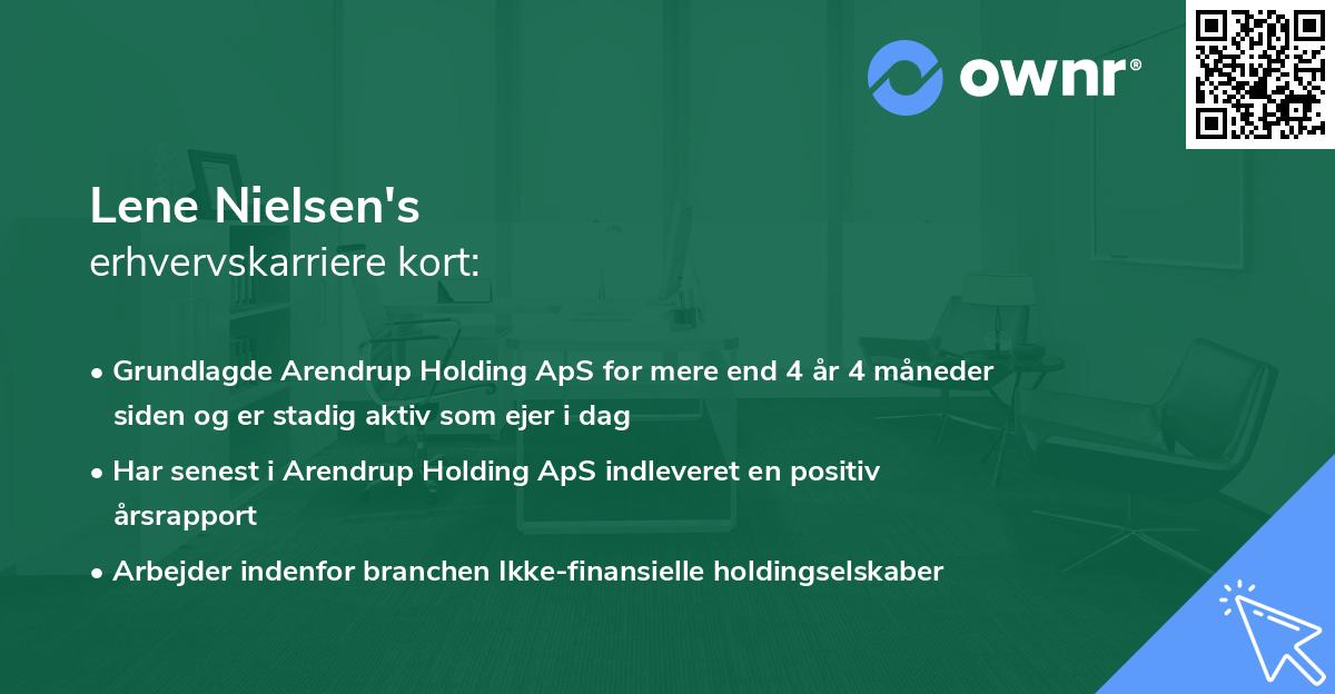 Lene Nielsen's erhvervskarriere kort