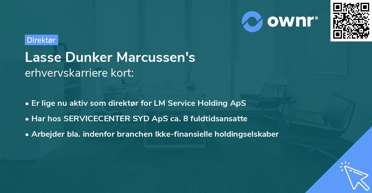 Lasse Dunker Marcussen's erhvervskarriere kort