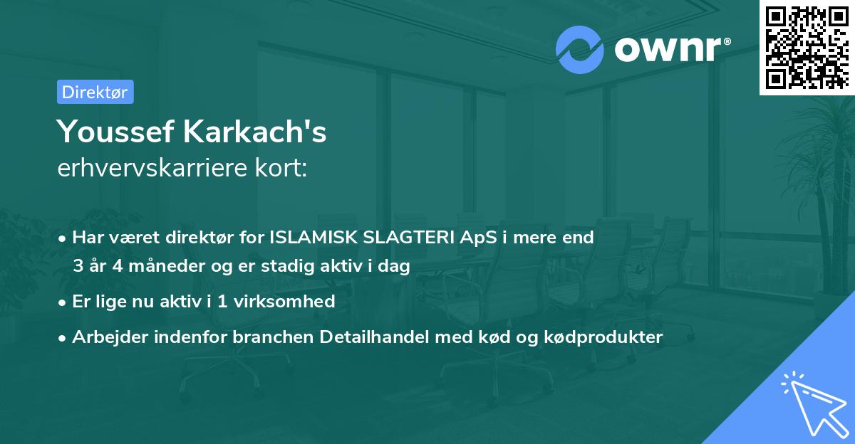 Youssef Karkach's erhvervskarriere kort