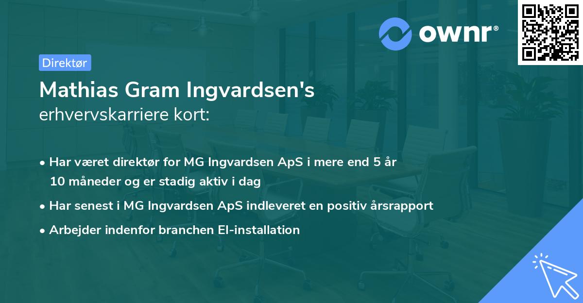 Mathias Gram Ingvardsen's erhvervskarriere kort
