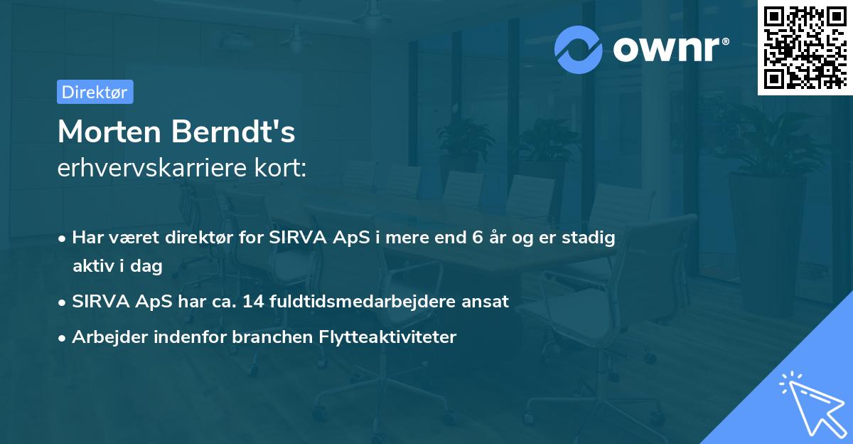 Morten Berndt's erhvervskarriere kort