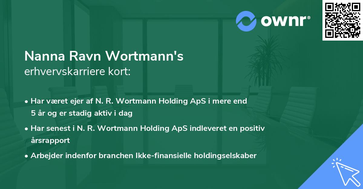 Nanna Ravn Wortmann's erhvervskarriere kort