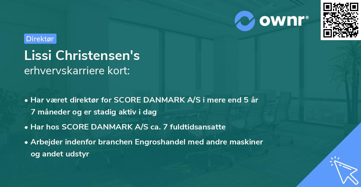 Lissi Christensen's erhvervskarriere kort