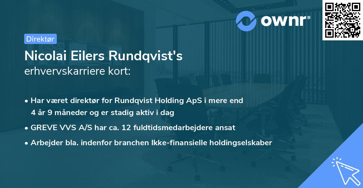 Nicolai Eilers Rundqvist's erhvervskarriere kort
