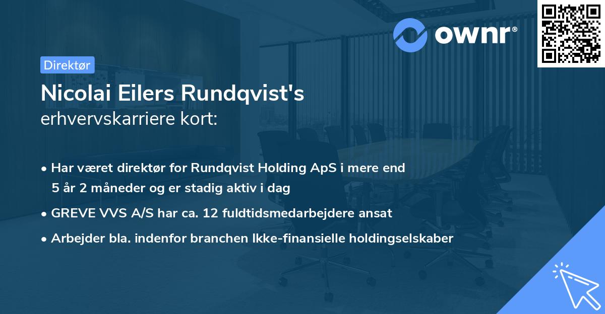 Nicolai Eilers Rundqvist's erhvervskarriere kort