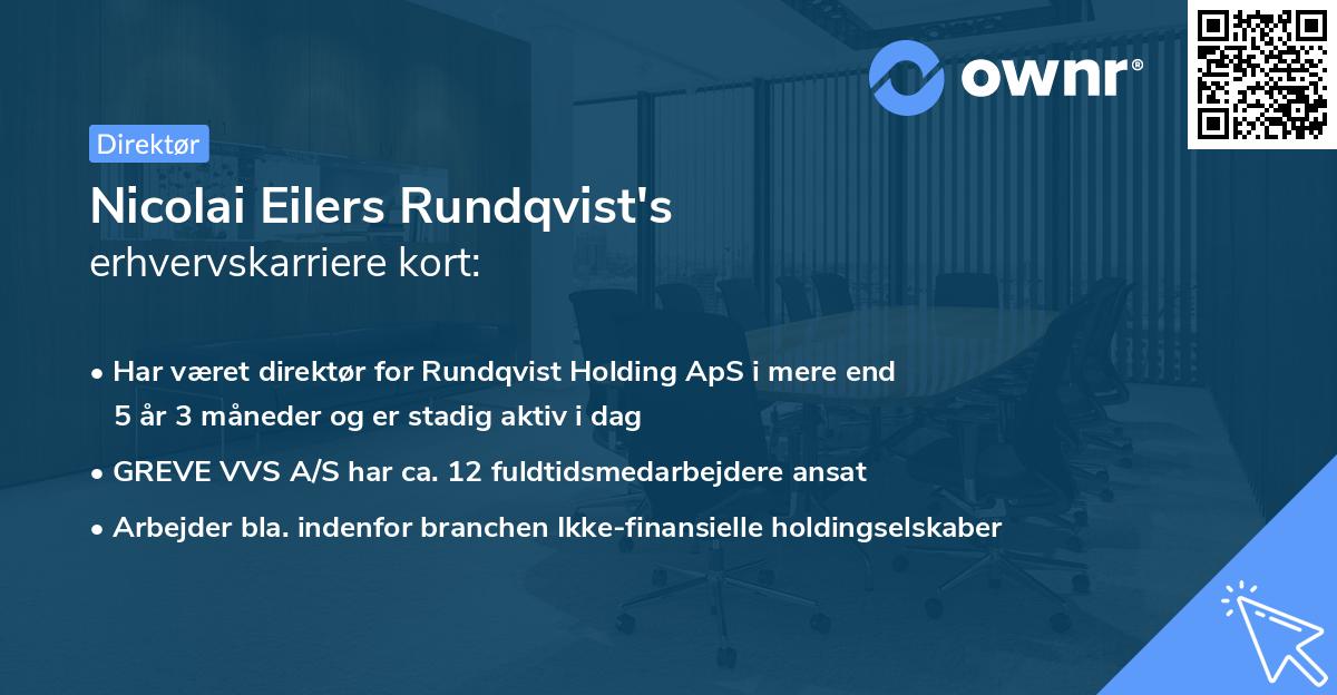 Nicolai Eilers Rundqvist's erhvervskarriere kort