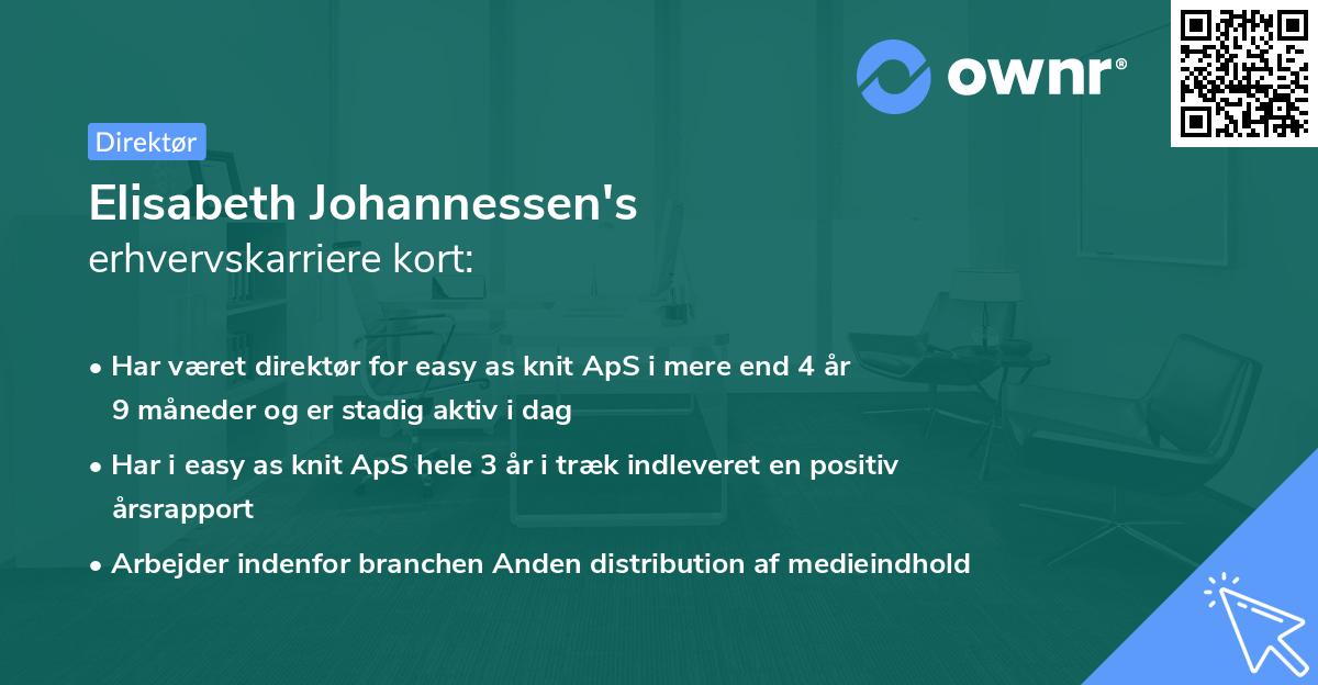 Elisabeth Johannessen's erhvervskarriere kort