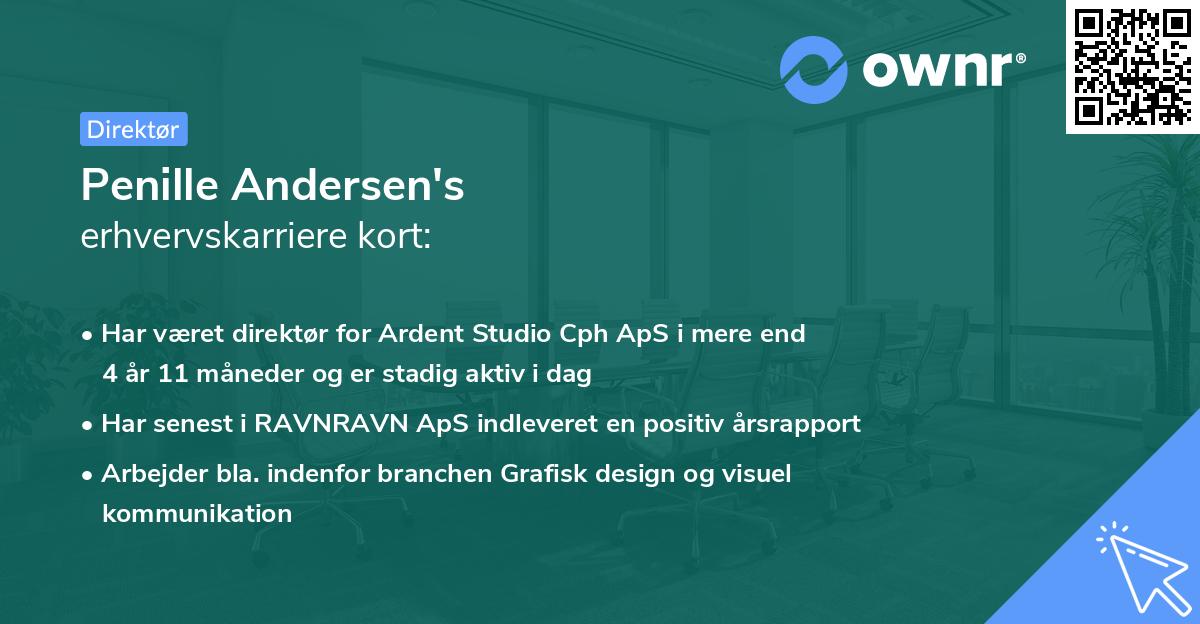Penille Andersen's erhvervskarriere kort