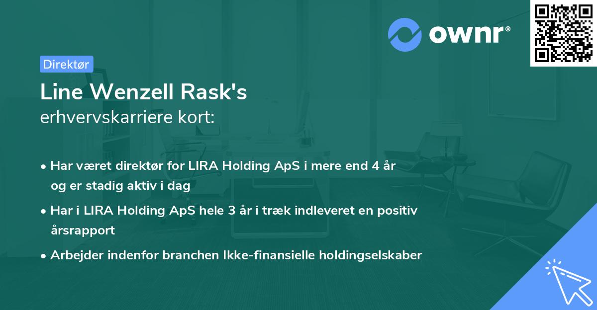 Line Wenzell Rask's erhvervskarriere kort
