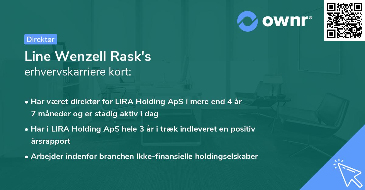 Line Wenzell Rask's erhvervskarriere kort