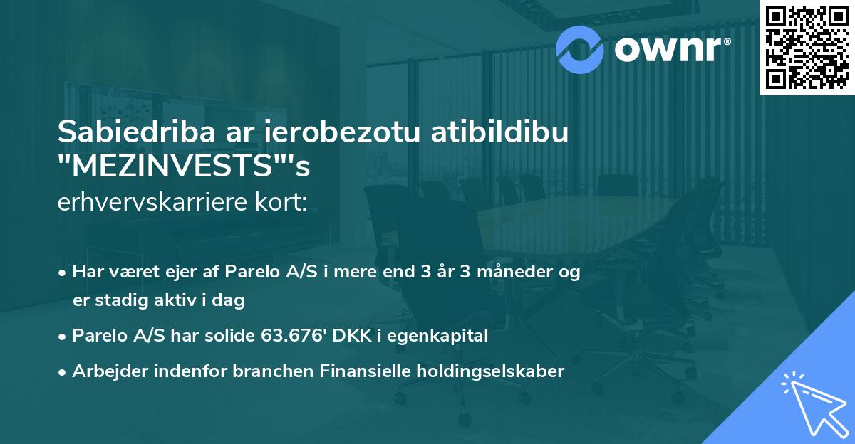 Sabiedriba ar ierobezotu atibildibu "MEZINVESTS"'s erhvervskarriere kort