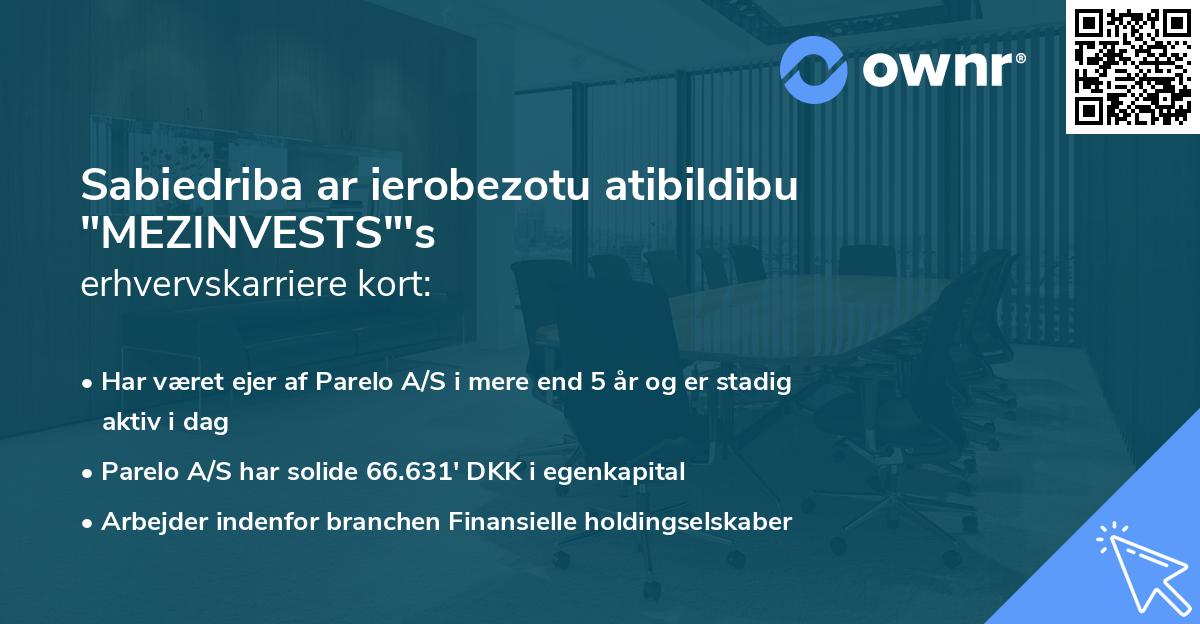 Sabiedriba ar ierobezotu atibildibu "MEZINVESTS"'s erhvervskarriere kort