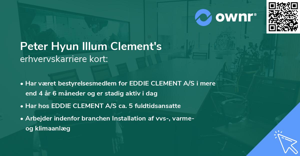 Peter Hyun Illum Clement's erhvervskarriere kort