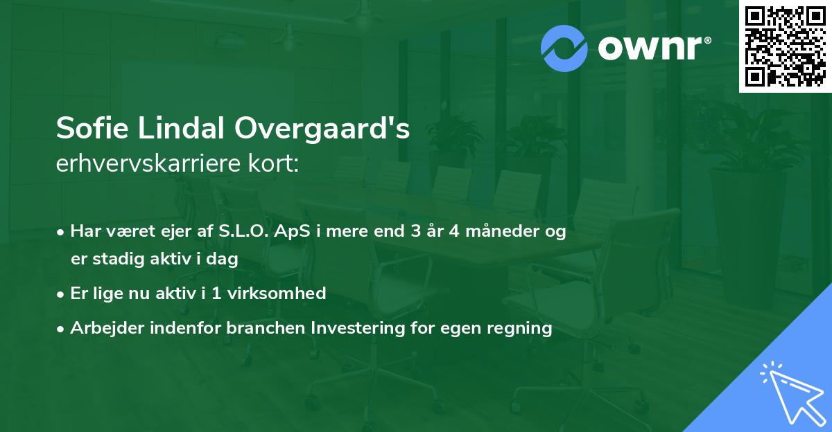 Sofie Lindal Overgaard's erhvervskarriere kort
