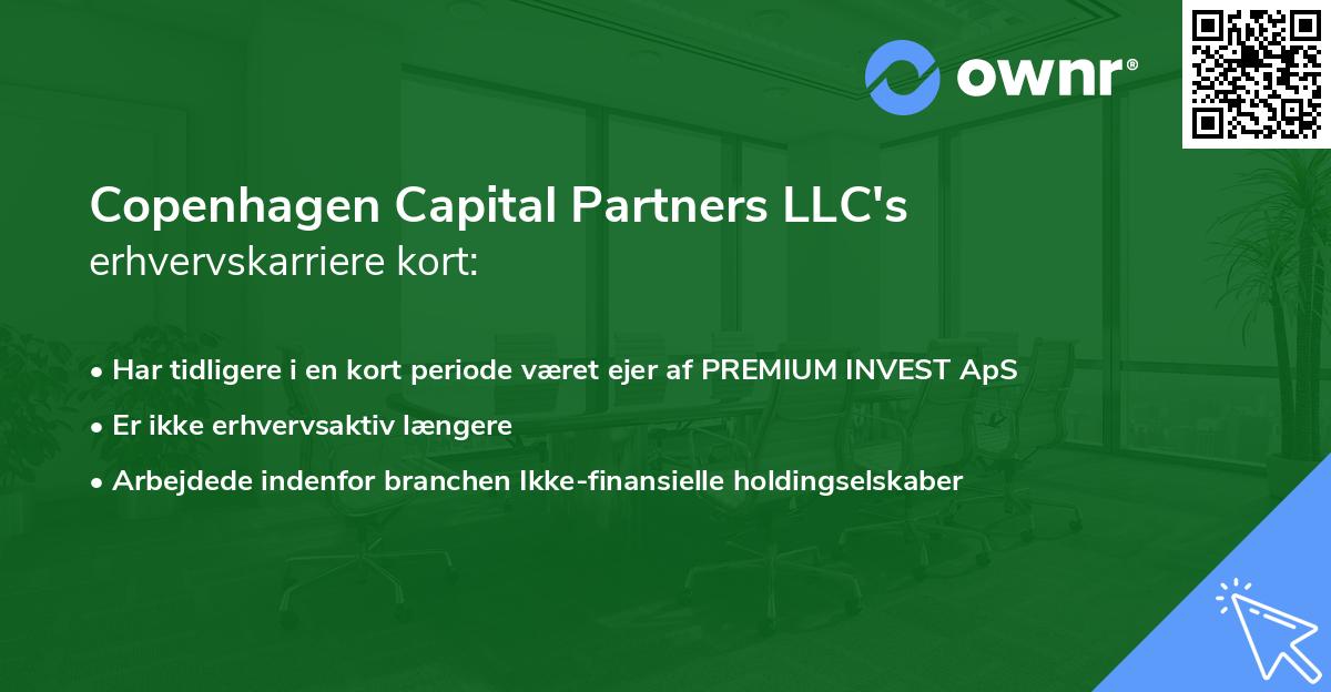 Copenhagen Capital Partners LLC's erhvervskarriere kort