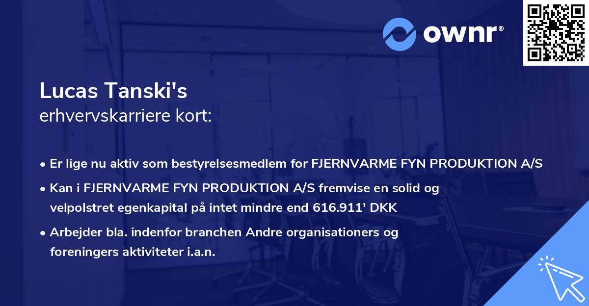 Lucas Tanski's erhvervskarriere kort
