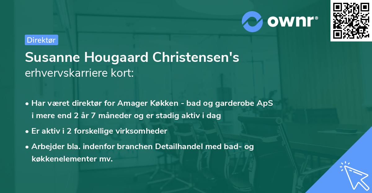 Susanne Hougaard Christensen's erhvervskarriere kort
