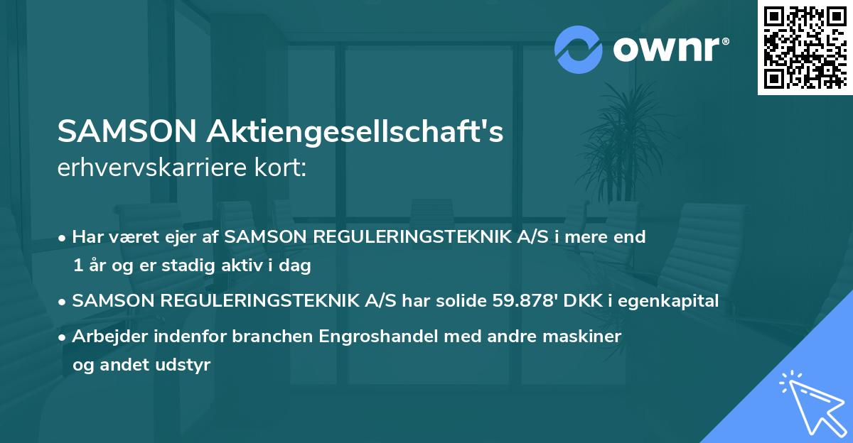 SAMSON Aktiengesellschaft's erhvervskarriere kort