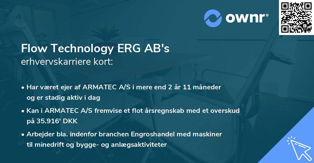 Flow Technology ERG AB's erhvervskarriere kort