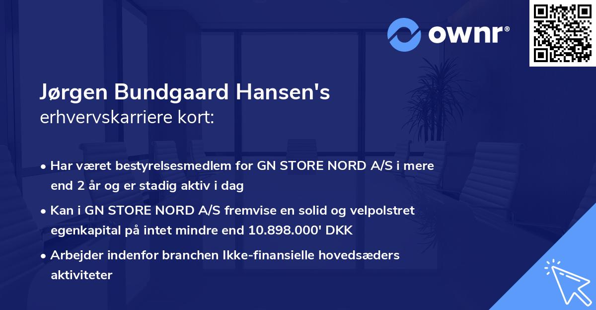 Jørgen Bundgaard Hansen's erhvervskarriere kort