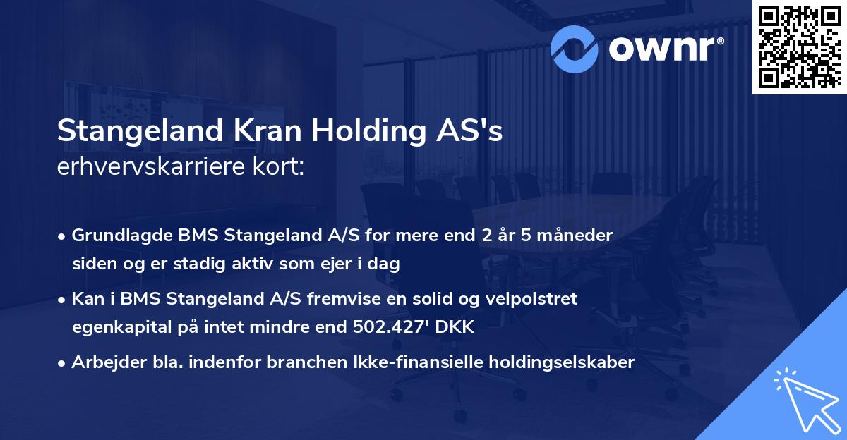 Stangeland Kran Holding AS's erhvervskarriere kort