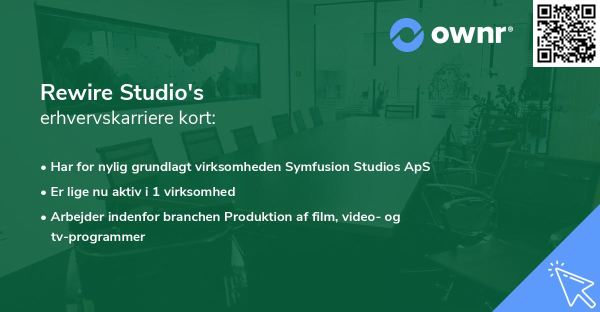 Rewire Studio's erhvervskarriere kort