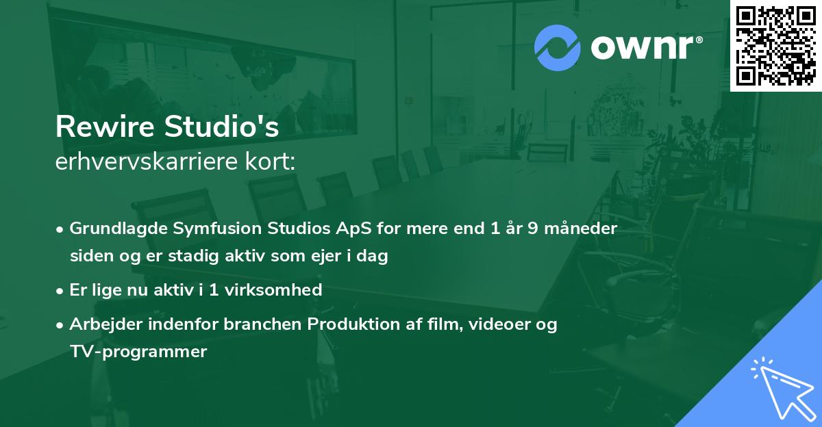 Rewire Studio's erhvervskarriere kort