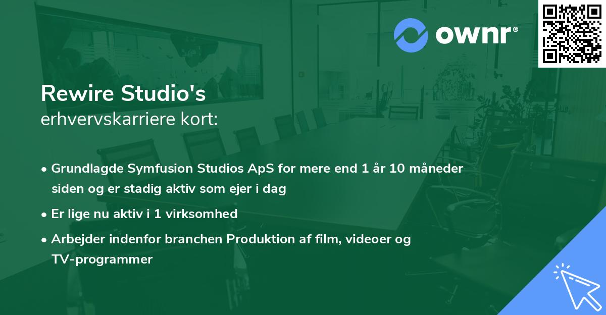 Rewire Studio's erhvervskarriere kort