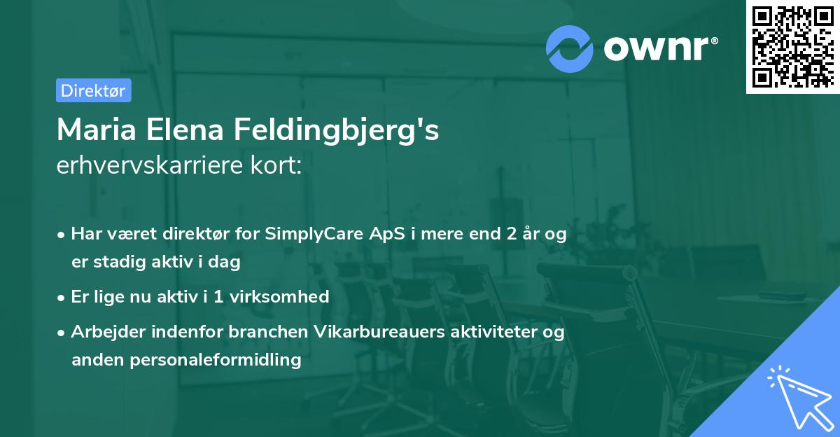 Maria Elena Feldingbjerg's erhvervskarriere kort
