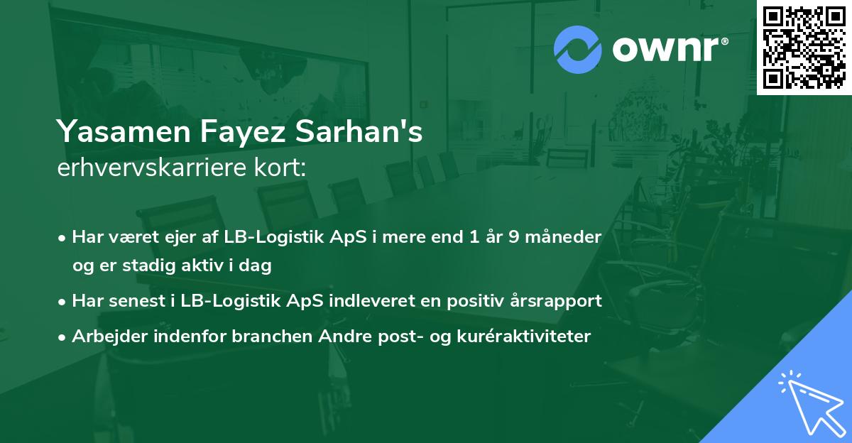 Yasamen Fayez Sarhan's erhvervskarriere kort