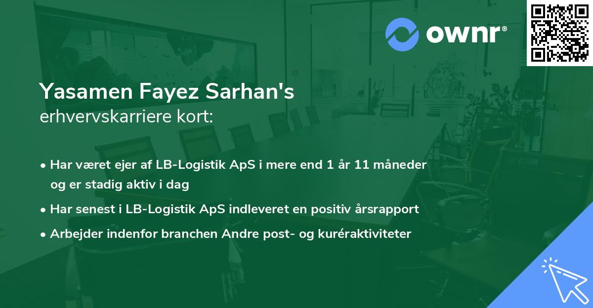 Yasamen Fayez Sarhan's erhvervskarriere kort