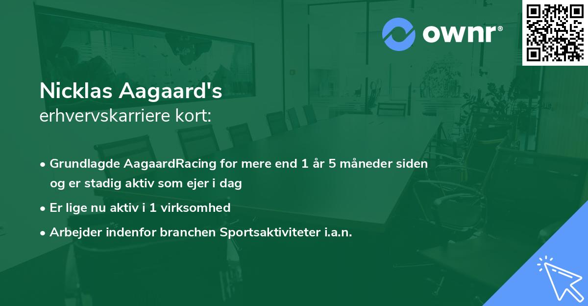 Nicklas Aagaard's erhvervskarriere kort