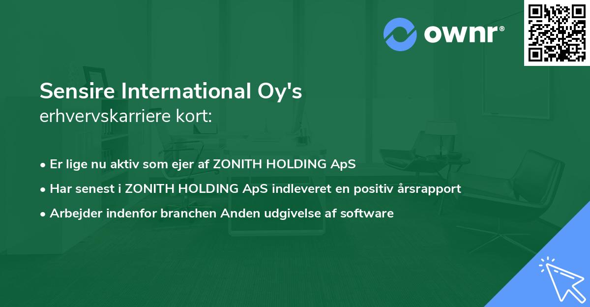 Sensire International Oy's erhvervskarriere kort