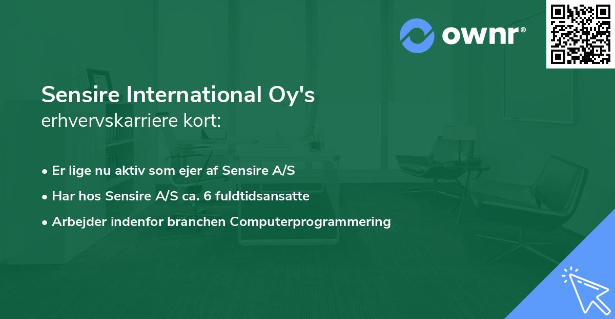 Sensire International Oy's erhvervskarriere kort