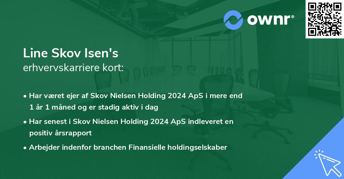 Line Skov Isen's erhvervskarriere kort