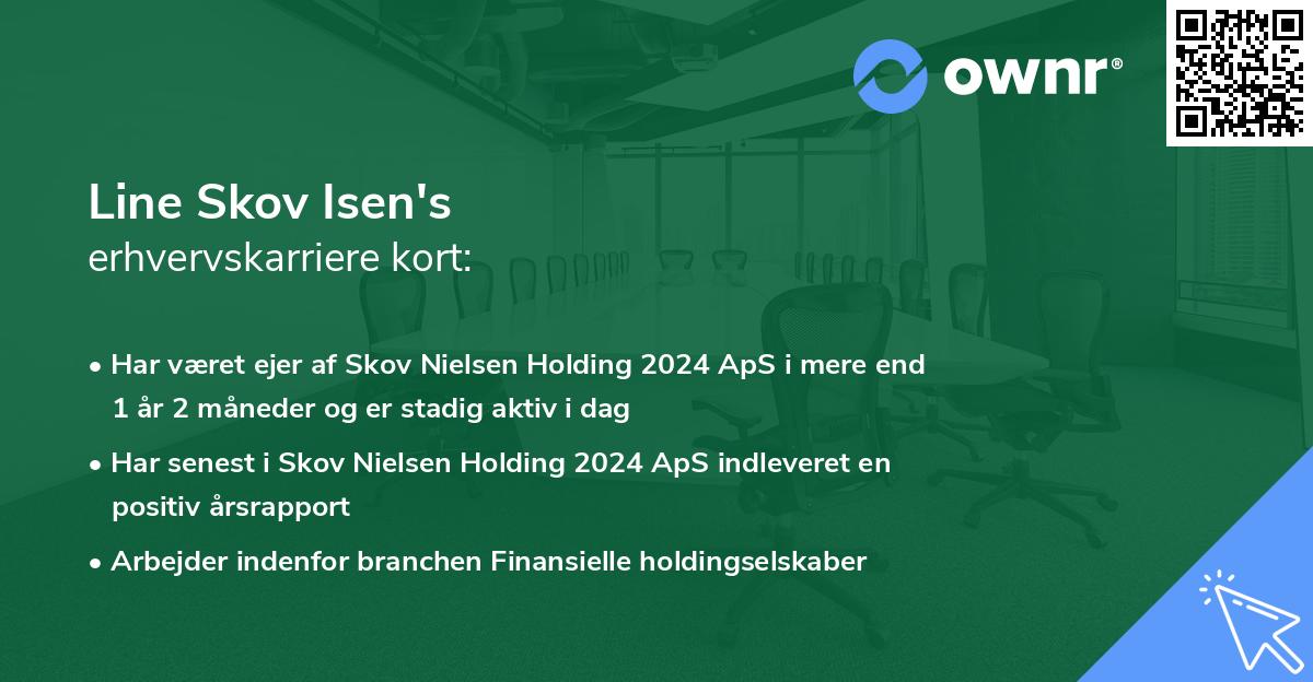 Line Skov Isen's erhvervskarriere kort