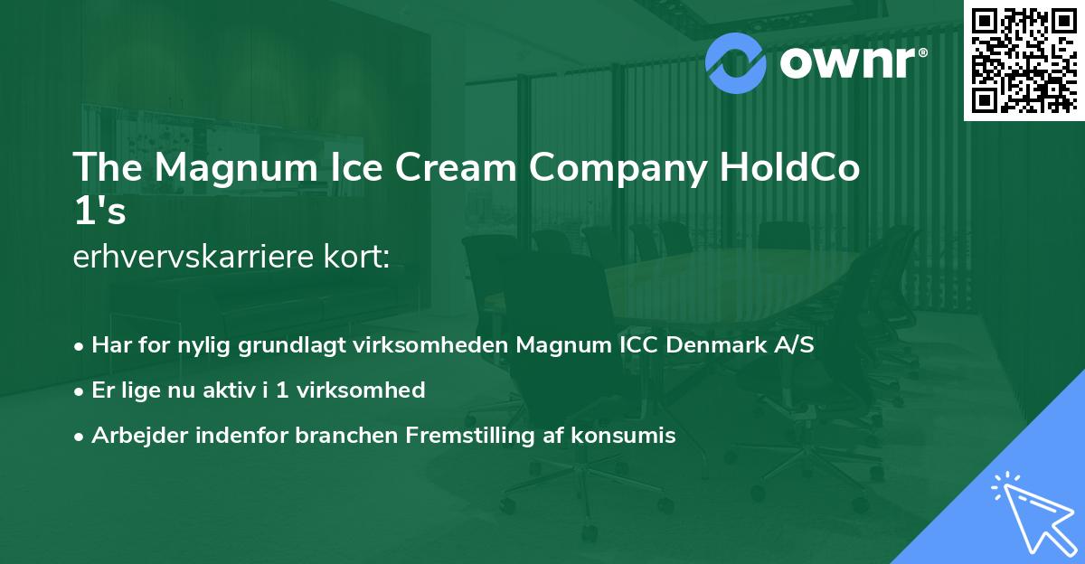 The Magnum Ice Cream Company HoldCo 1's erhvervskarriere kort