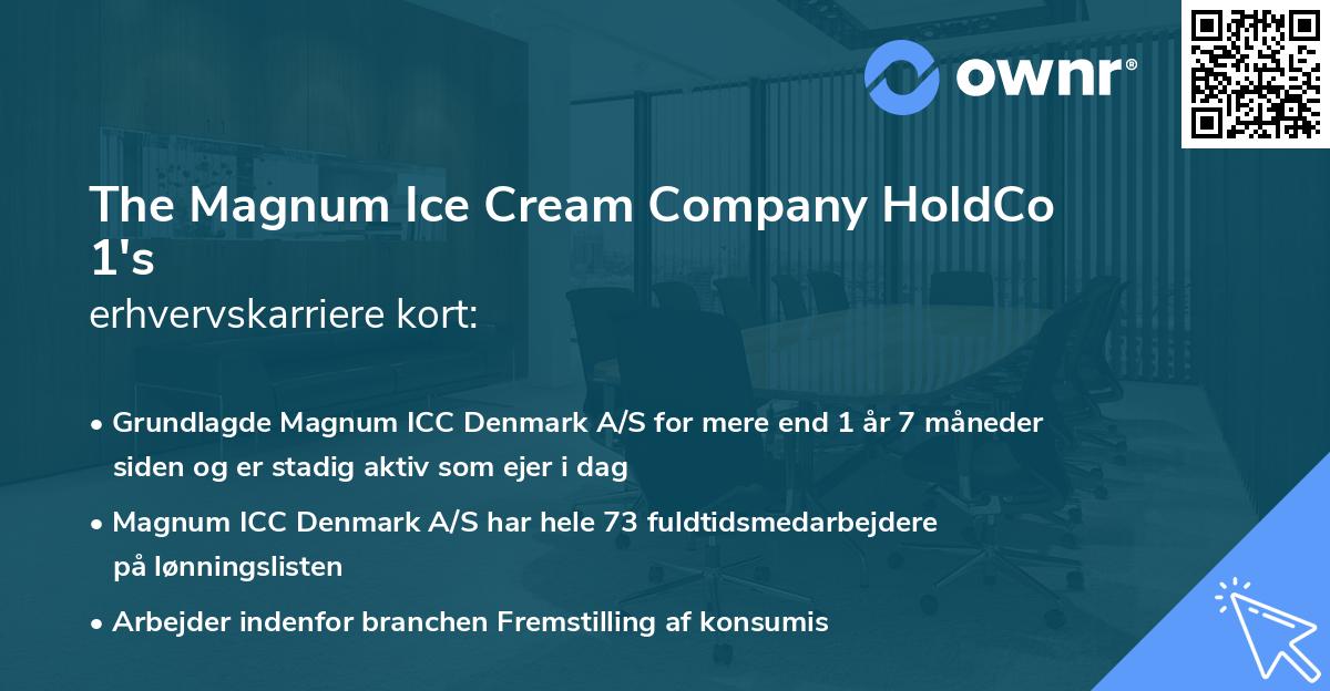 The Magnum Ice Cream Company HoldCo 1's erhvervskarriere kort