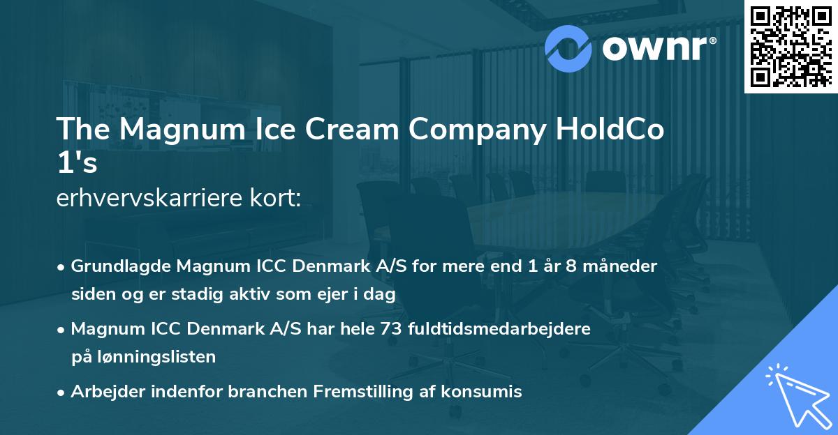 The Magnum Ice Cream Company HoldCo 1's erhvervskarriere kort