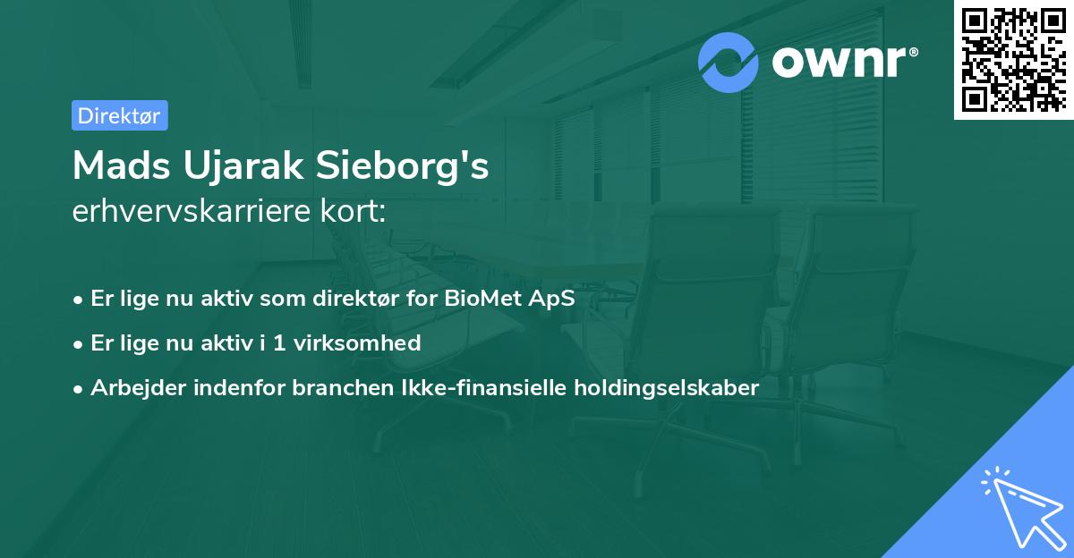 Mads Ujarak Sieborg's erhvervskarriere kort