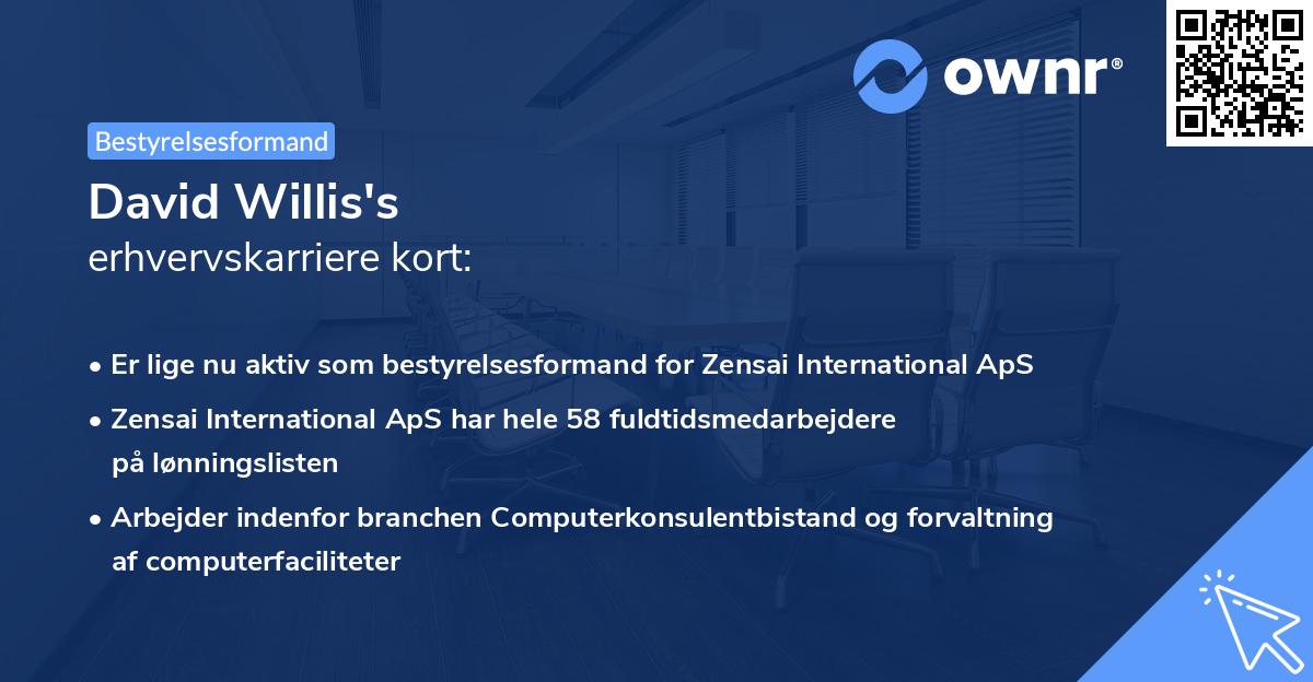 David Willis's erhvervskarriere kort