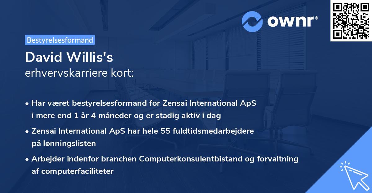 David Willis's erhvervskarriere kort